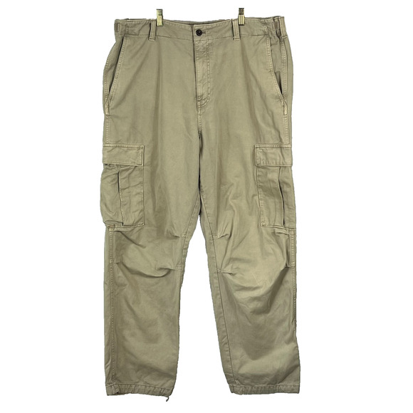 Banana Republic Men's 40L Khaki Cargo Pants Regular Fit Casual Adjustable Waist - Picture 1 of 11
